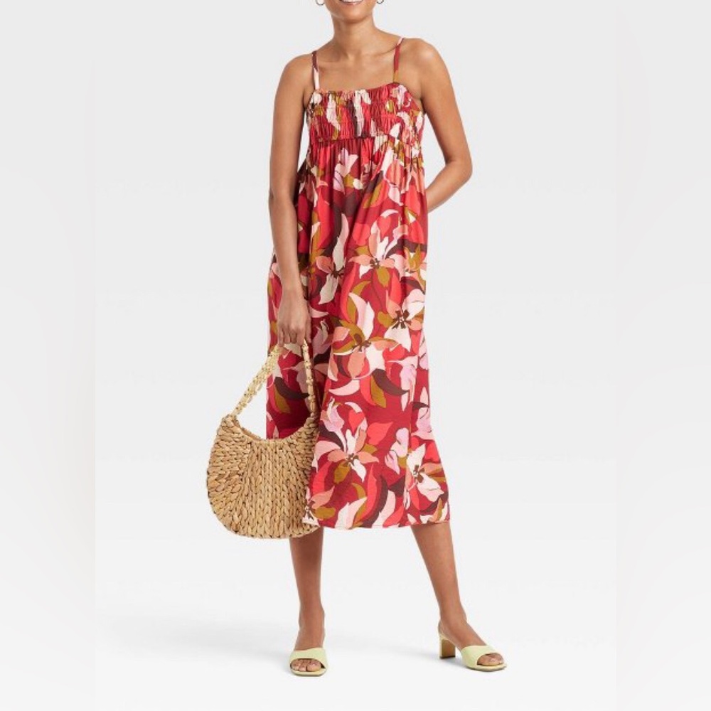 Target Red Floral Maxi Dress
